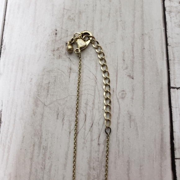 Necklace Druzy Green Gold-tone Pendant Choker Short - Picture 9 of 10